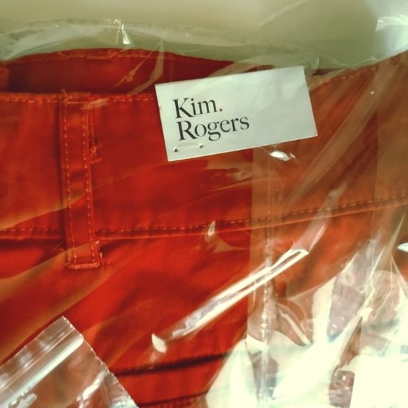 Kim Rogers Red Solid Twill Bermuda Shorts Size 6 NWT - Picture 6 of 6